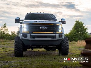 Ford Super Duty LED Grille - XBG Series - Morimoto - Black - White DRL Ford Super Duty LED Grille - XBG Series - Morimoto - Black - White DRL